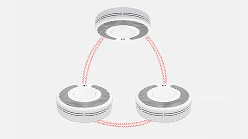 RF Smoke Detectors Interconnection and Alarm Video