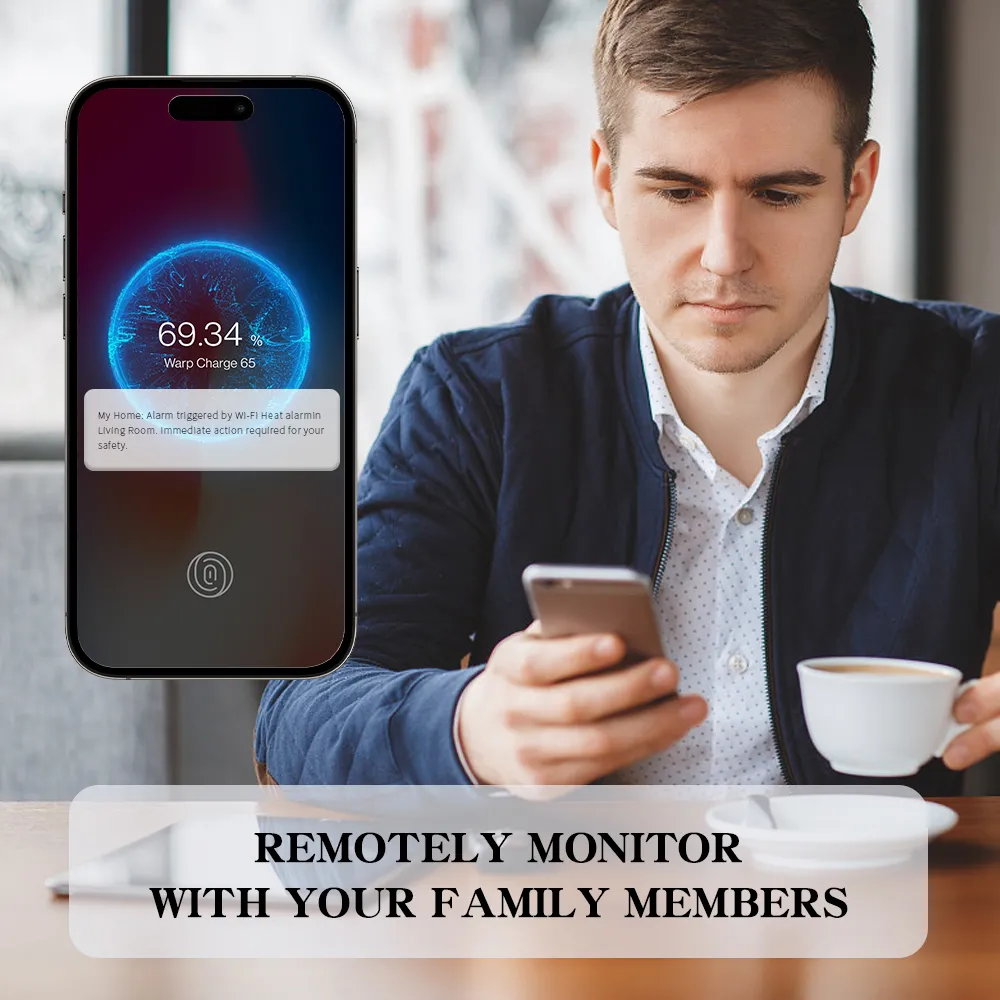 WiFi 2 in 1 Smoke Alarm Combo Heat Alarm with Sealed 10-Year Li-Battery, VSH01W