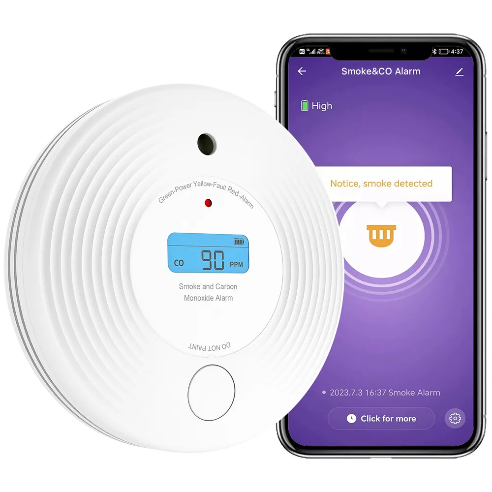 WiFi 2-in-1 Dual Sensor Fire & Carbon Monoxide Alarm with Tuya/Smart Life App, VCS52W
