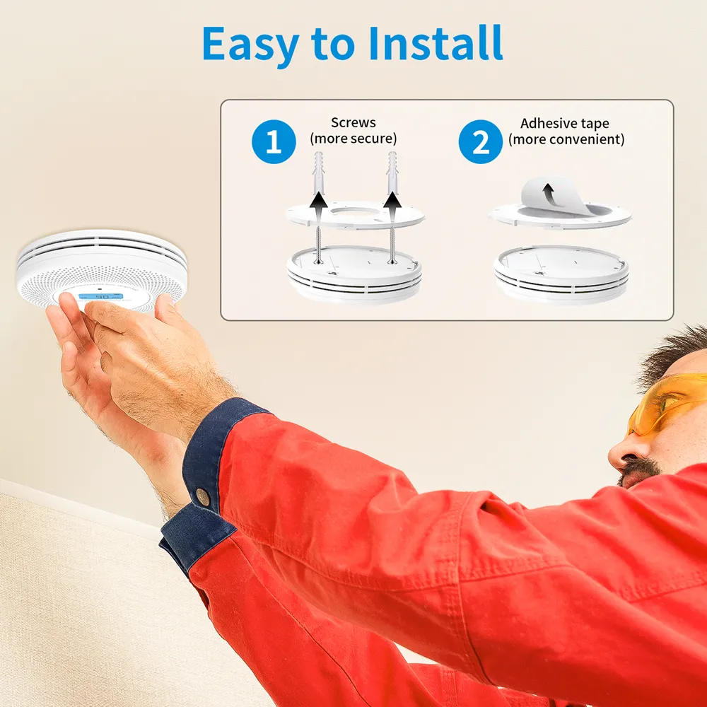 WiFi 2-in-1 Dual Sensor Fire & Carbon Monoxide Alarm with Tuya/Smart Life App, VCS62W