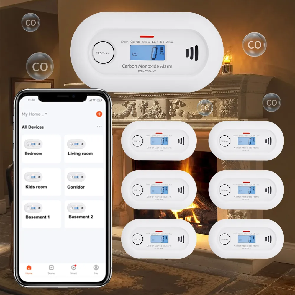 WiFi Carbon Monoxide Alarm with 10-Year Life Battery, VC21W