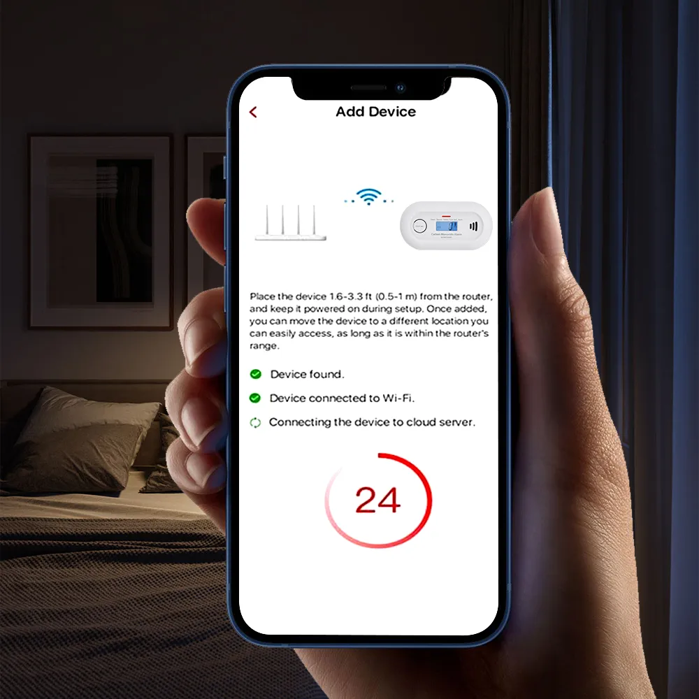 WiFi Carbon Monoxide Alarm with 10-Year Life Battery, VC21W
