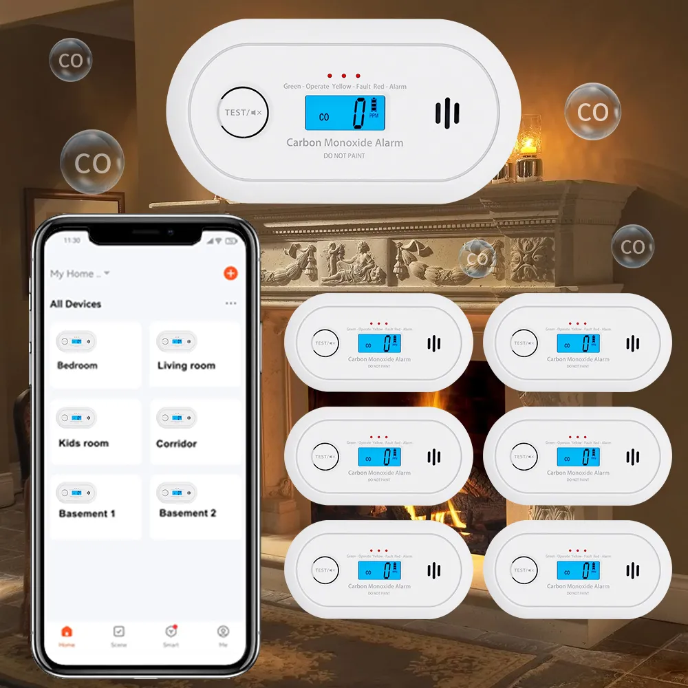 WiFi Carbon Monoxide Detector with Tuya/Smart Life App, VC22WR